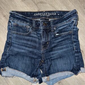 American Eagle Outfitters Dark Blue Denim Shorts